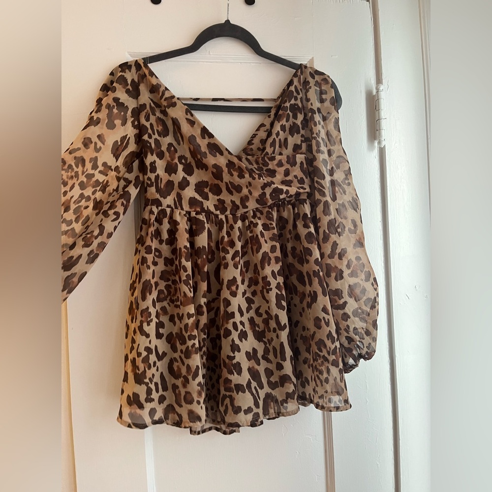 Leopard print dress/romper